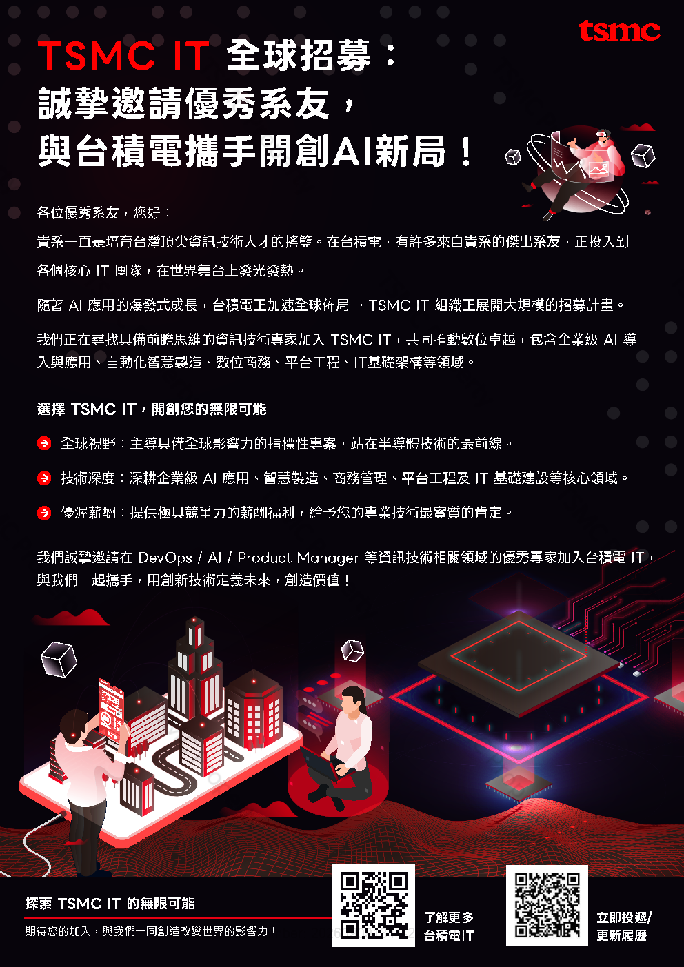 徵才】TSMC台積電 徵求IT人才! 附圖1
